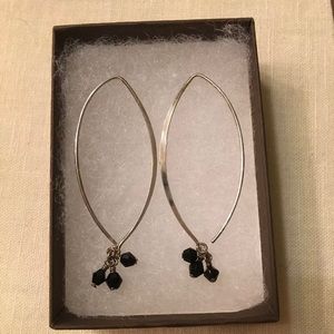 Silpada Sterling Silver Black Threader Earrings